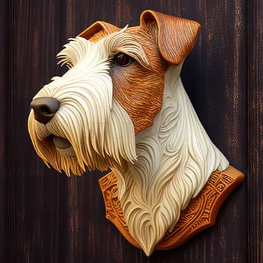 3D model Foxterrier dog (STL)